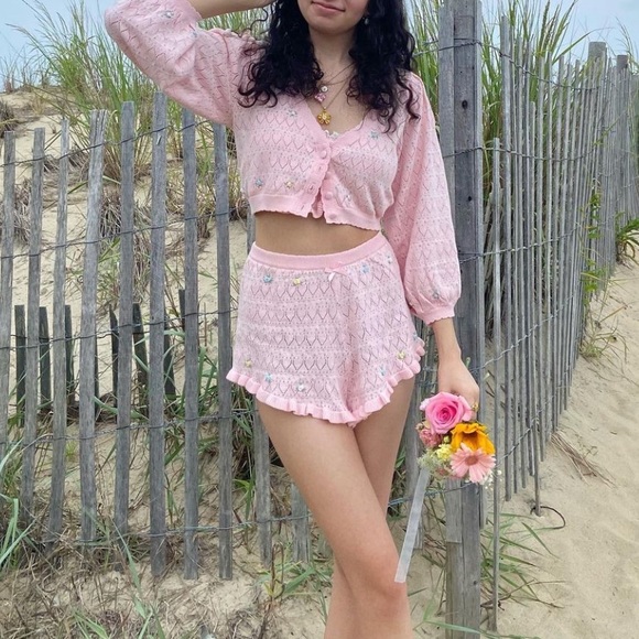 For Love And Lemons Tops - 2 PIECE FLL Charleston Cardigan & Short set